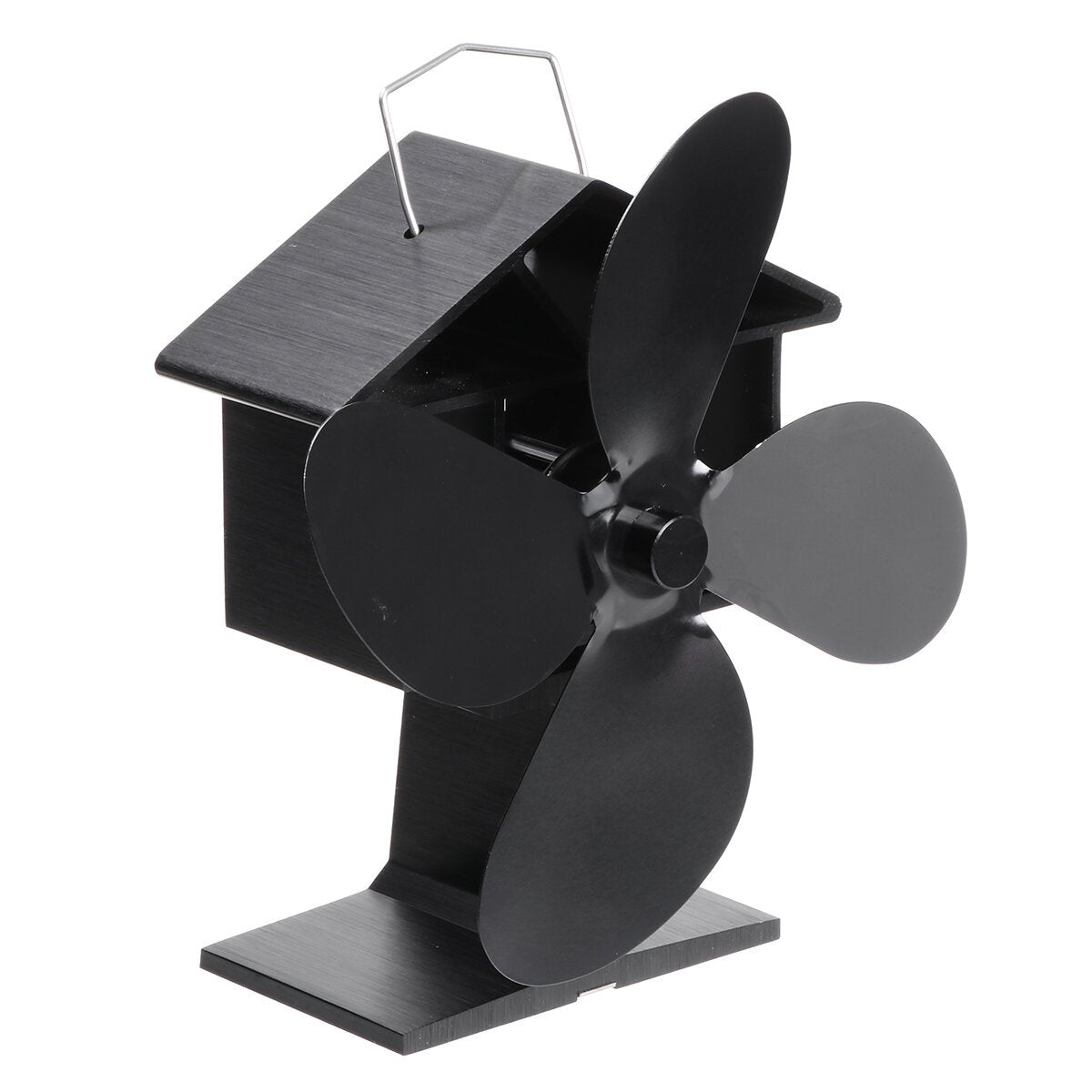 4 Blades Heat Powered Wood Stove Fan Eco Friendly Wood Log Burner Fireplace Fan