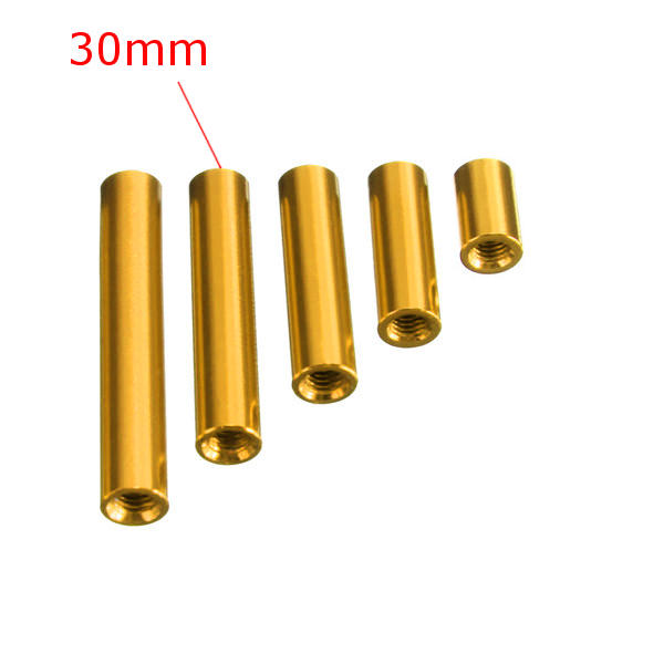 M3 Aluminum Alloy Standoff Studs 10-35mm Gold Round PCB Board Spacers Standoffs 10pcs