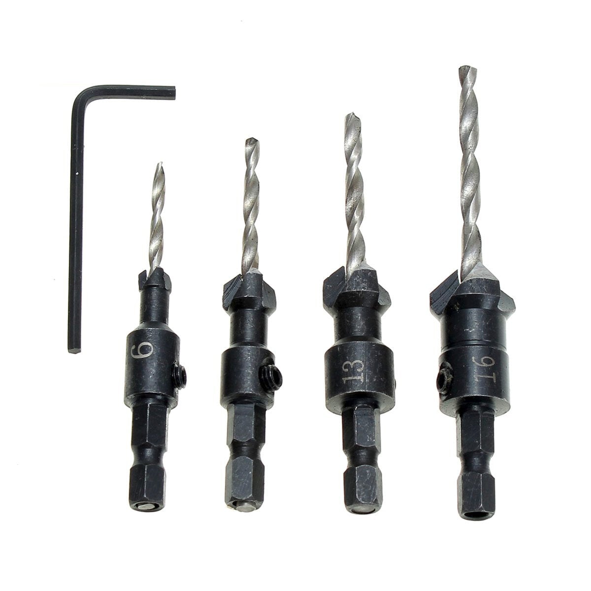 4pcs Carpentry Countersink Drill Bit Set Wood Working Tools