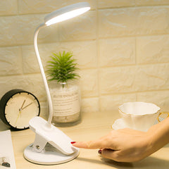 Rechargeable USB Charging Adjustable LED Smart Touch Table Desk Lamp Clip Reading Light