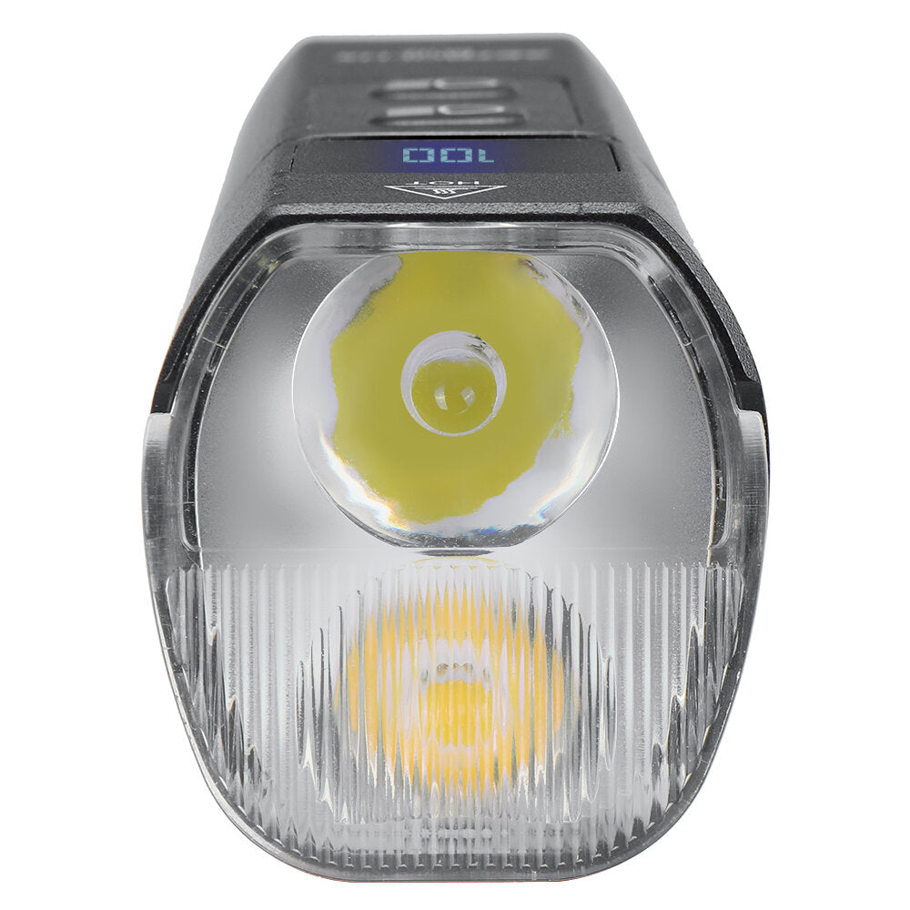 Waterproof USB Rechargeable Front Light 1200lm Dual Distance Beam Switch Flashlight Support Wire Remote Power Bank for Electric Bike Scooter