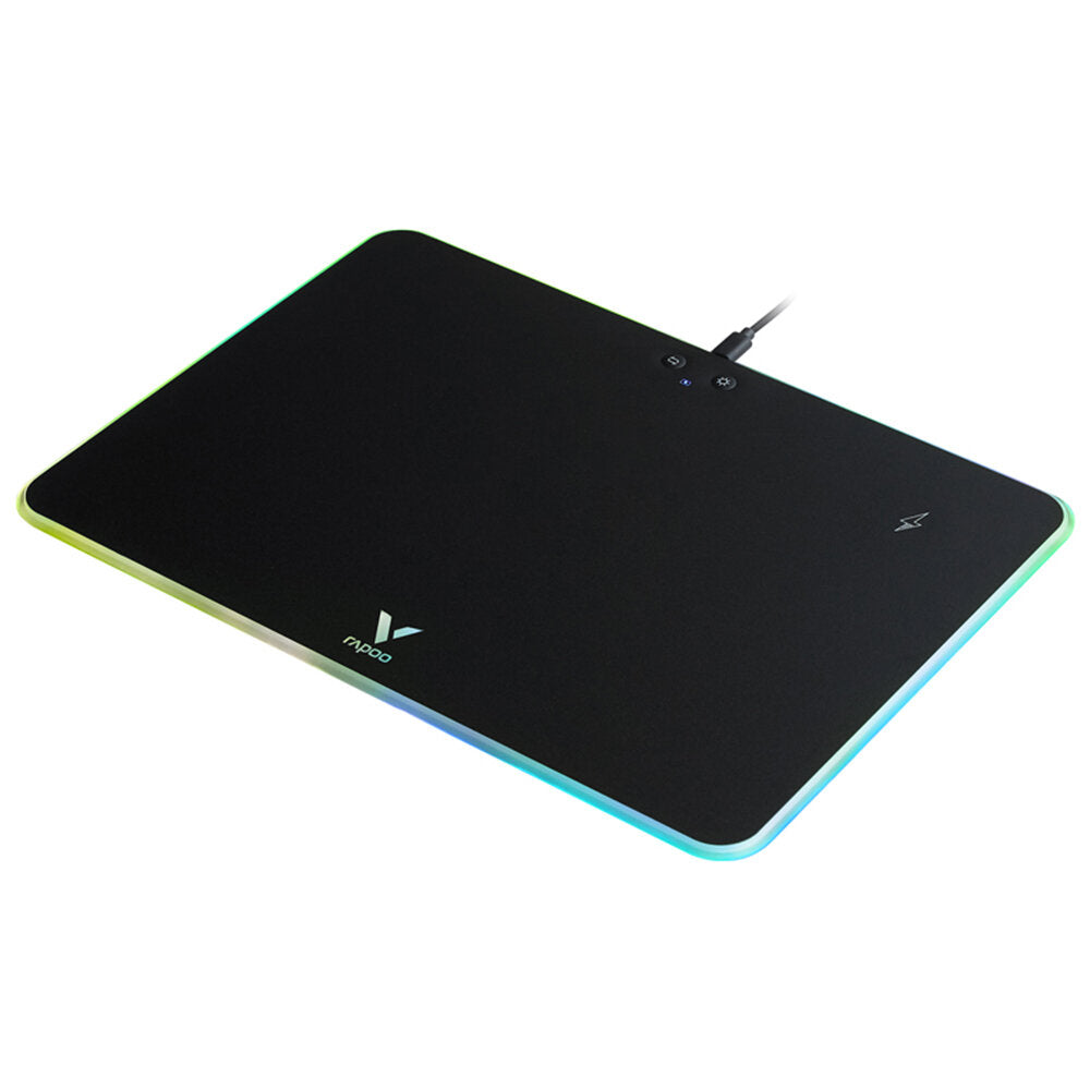 Wireless Charging Mouse Pad Anti-Slip Silicone Base USB Wired RGB Backlit Gaming Mouse Pad for PC Laptop