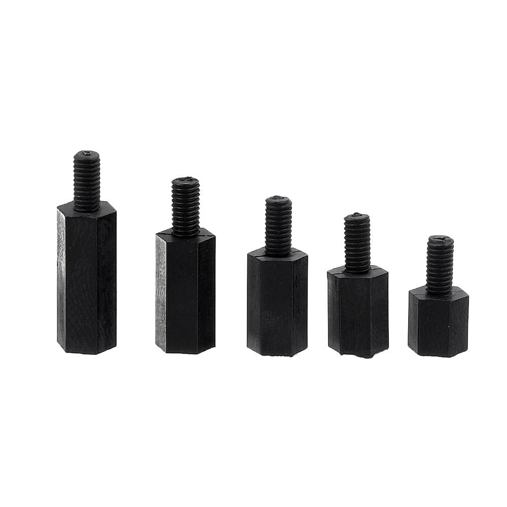 M3NH16 780Pcs M3 Nylon Screw Black Hex Screw Nut Nylon PCB Standoff Assortment Kit