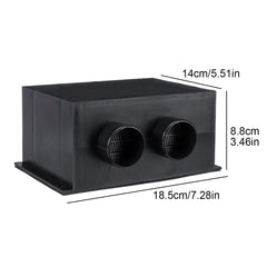 12V/24V 650W 2-Hole Car Electric Heater Warm Air Heater Dual Switch Constant Temperature