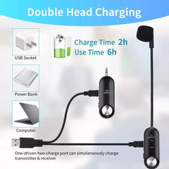 Wireless Microphone Headset 50M UHF Mic System for Voice Amplifier Stage Speakers Teacher Tour Guides