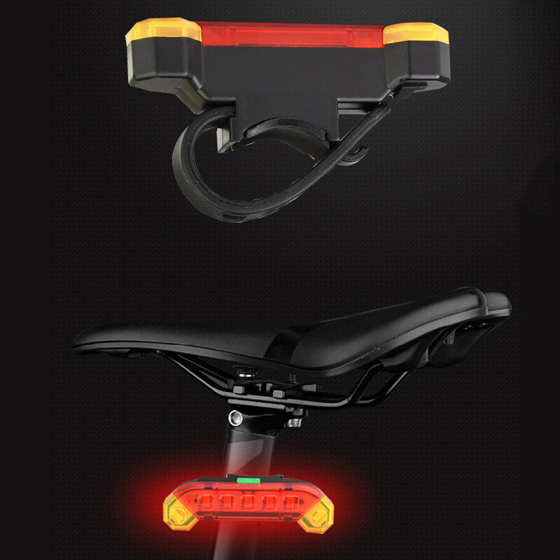 4-Modes 7 LED 400 Lumens Bicycle Rear Light USB Rechargeable Waterproof Cycling Tail Light For MTB Road Bike