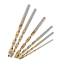 50/60Pcs Twist Drill Set Individual Drill Bits 1/16"-1/8 " Round Shank Drill Set Titanium Coating HSS Drill Bit Set Quick Change Drill Bit Set