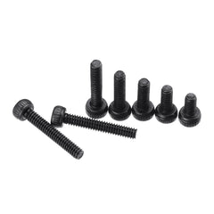 600Pcs Black Carbon Steel 10.9 Grade Hexagon Cap Button Head Flat Head Screw Nuts Assortment Set