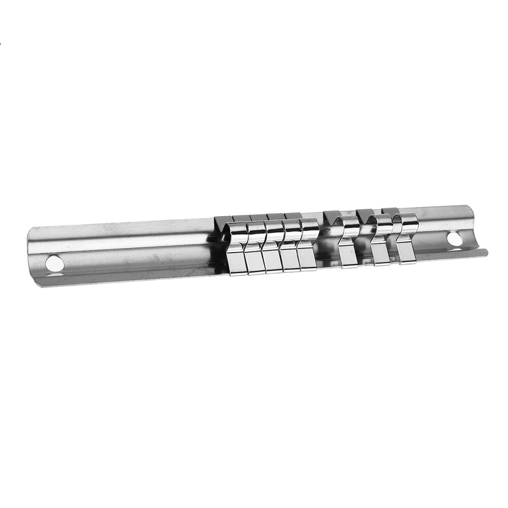 3pcs 1/4 3/8 1/2 Inch Socket Holder Steel Socket Tray Set Rail Rack Holder Storage Organizer Shelf Stand
