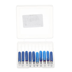 10pcs 0.1-1.5mm 30 Degree PCB Engraving Bit Blue Nano Coated Carbide CNC Flat Bottom Engraving Bit Router Tool