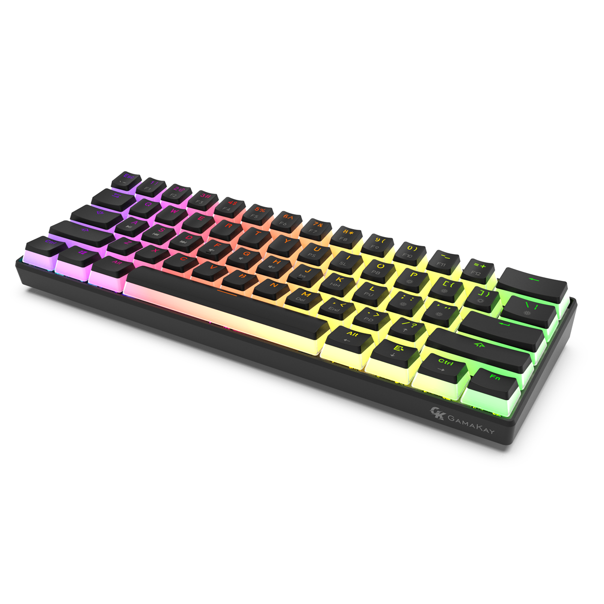 Wired Mechanical Keyboard Optical Switch Pudding Keycaps RGB 61 Keys Hot Swappable Gaming Keyboard New Version
