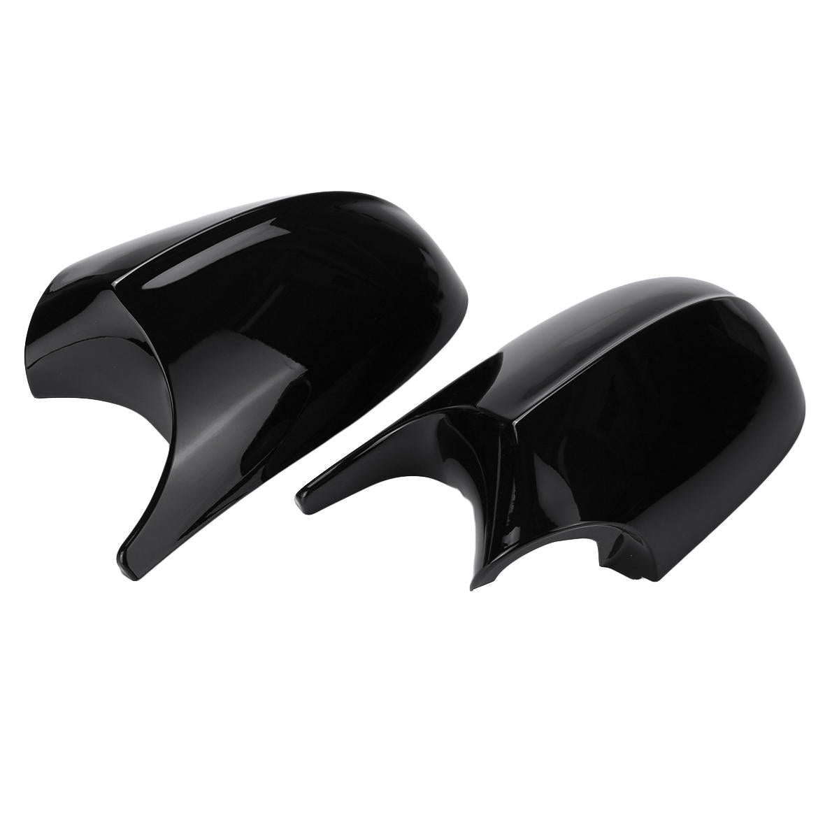 Car Rear View Mirror Cap Cover Replacement Left & Right Glossy Black