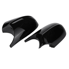 Car Rear View Mirror Cap Cover Replacement Left & Right Glossy Black