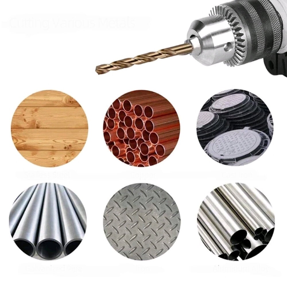99Pcs 1.5-10mm High-speed Steel Titanium Plated Open Hole With Metal Box Straight Shank Spiral Drill Suit