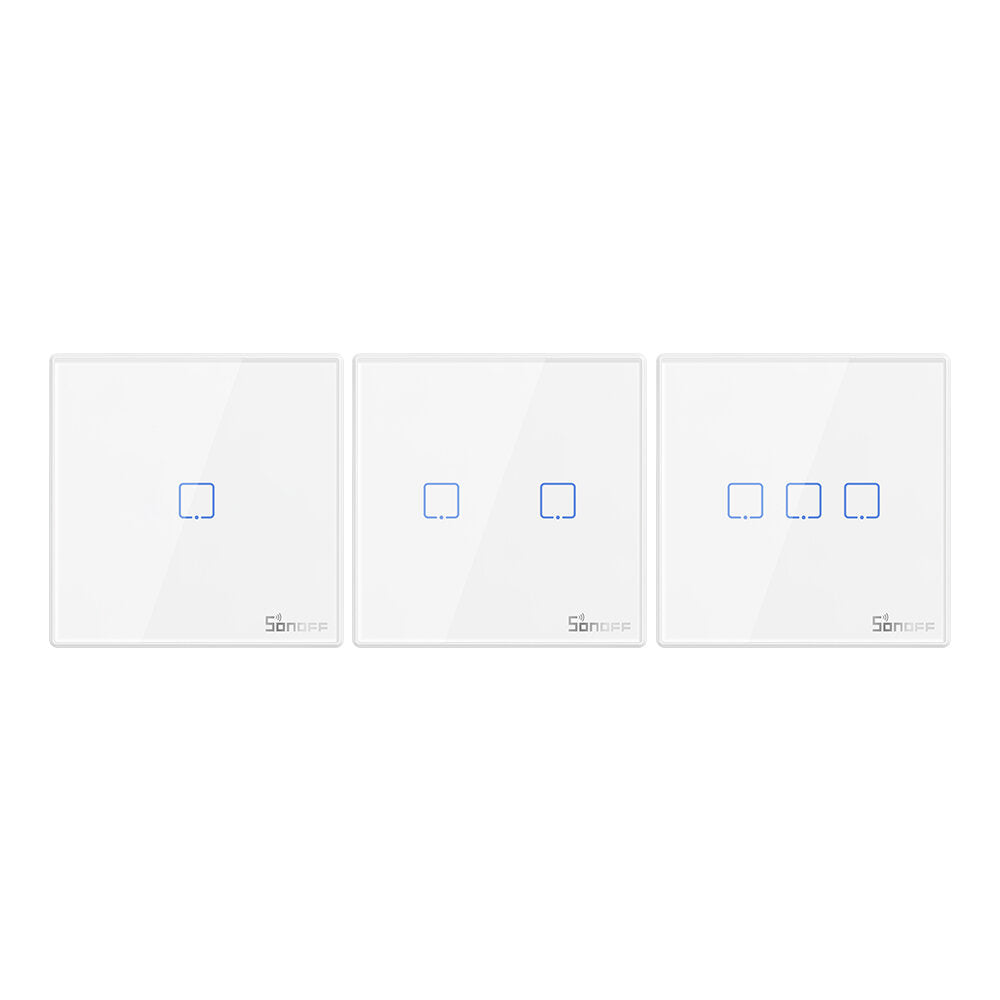 Remote Controller 86 Type Wall Panel Sticky 433MHz RF Remote Control 1/2/3 Gang Works With WiFi Wall Switch