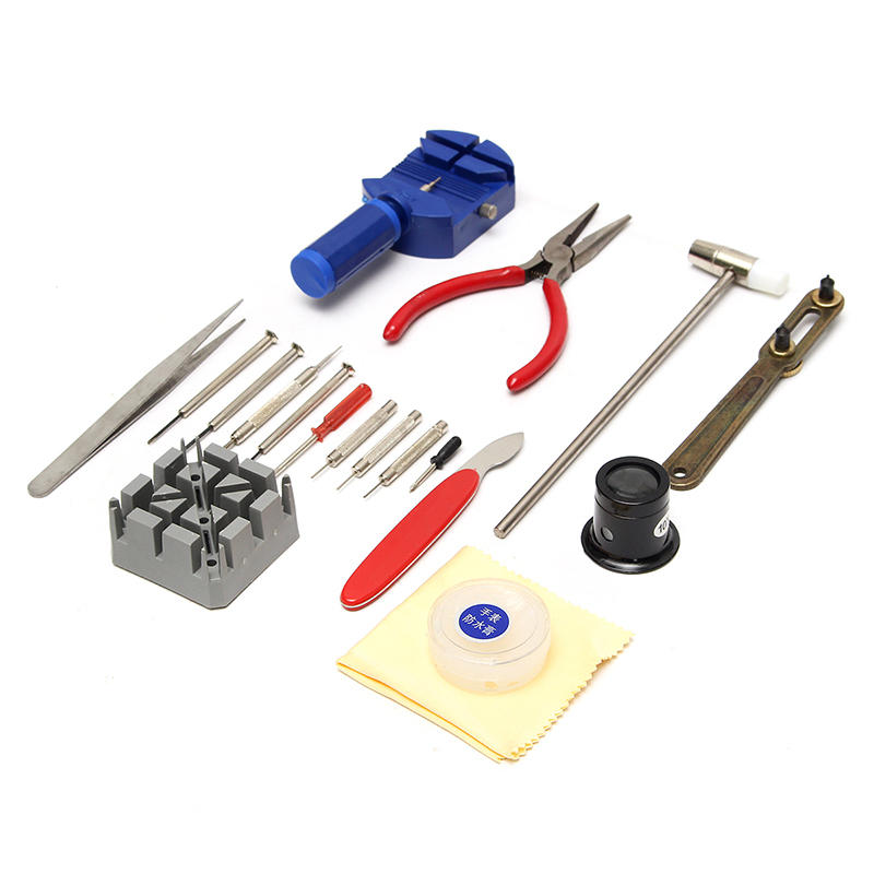 19 Quantity Watch Band Case Remover Opener Holder Wrench Screwdriver Watch Repair Tool Kit