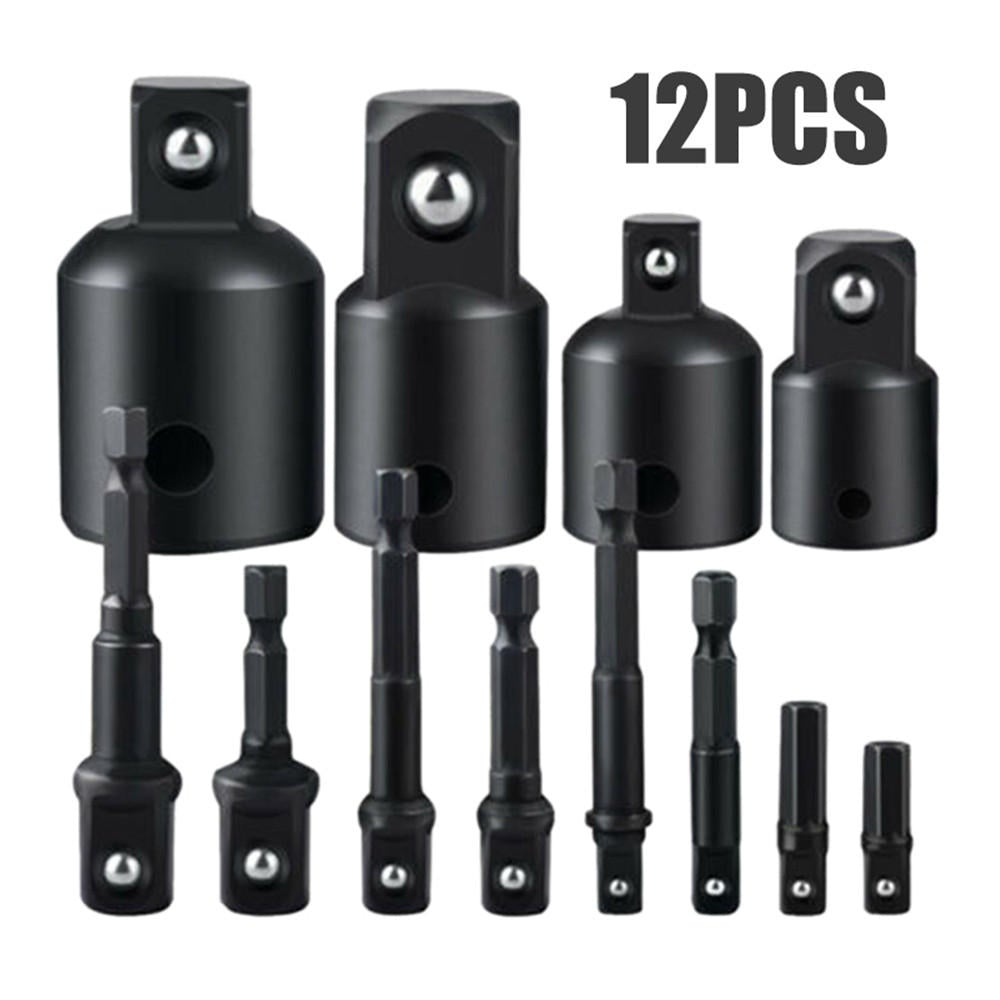 7pcs/12pcs Ratchet Wrench Socket Adapter Set Drive Socket Reducer Air Impact Adapter Wrench Extensor Rod