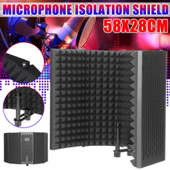 Foldable Microphone Acoustic Isolation Shield Foams Studio Panel for Recording Live Broadcast Accessories