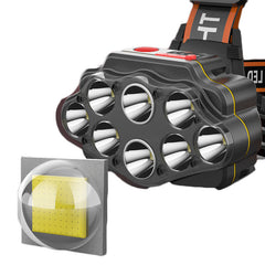4-Modes 8*XPG LED Headlamp USB Rechargeable Long Shoot Camping Head Light 18650 Fishing Lantern Waterproof Head Torch Flashlight