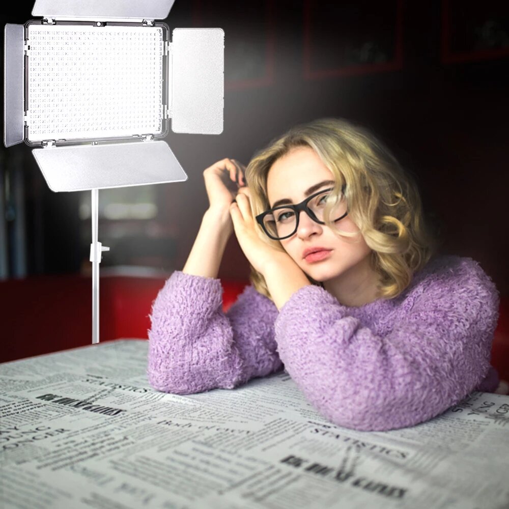 LED Video Light Photography Fill Light Adjustable Color Temperature+NP-F550 Battery+Charger+Remote Control