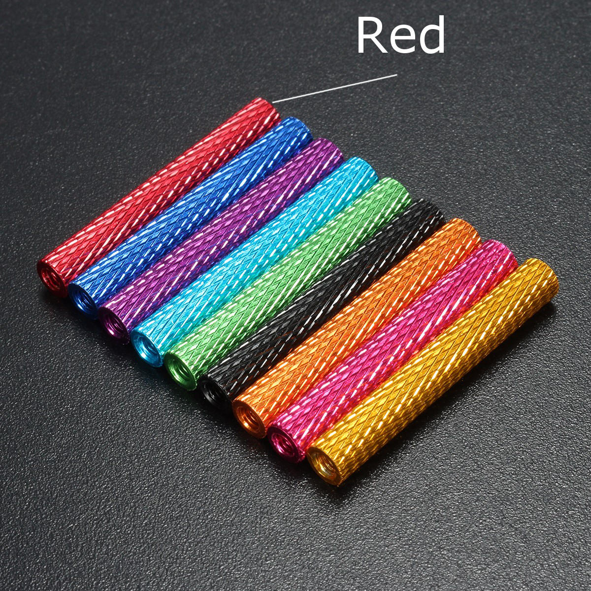 M3AS9 10Pcs M3 40mm Knurled Standoff Bolt Aluminum Alloy 6061 Anodized Spacer Multicolor