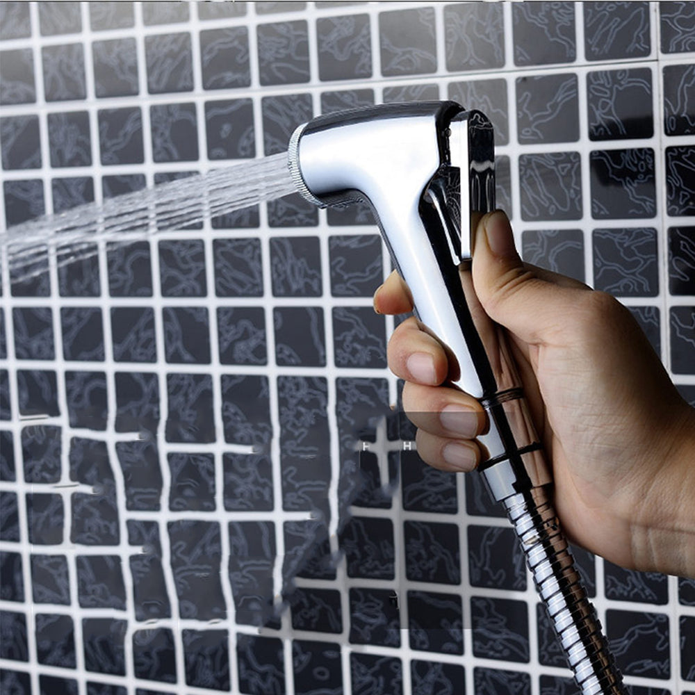 ABS Bathroom Portable Bidet Sprayer Handhold Toilet Bidet Shower Head Sprayer for Personal Hygiene w/ 1.5m Stainless Steel Hose
