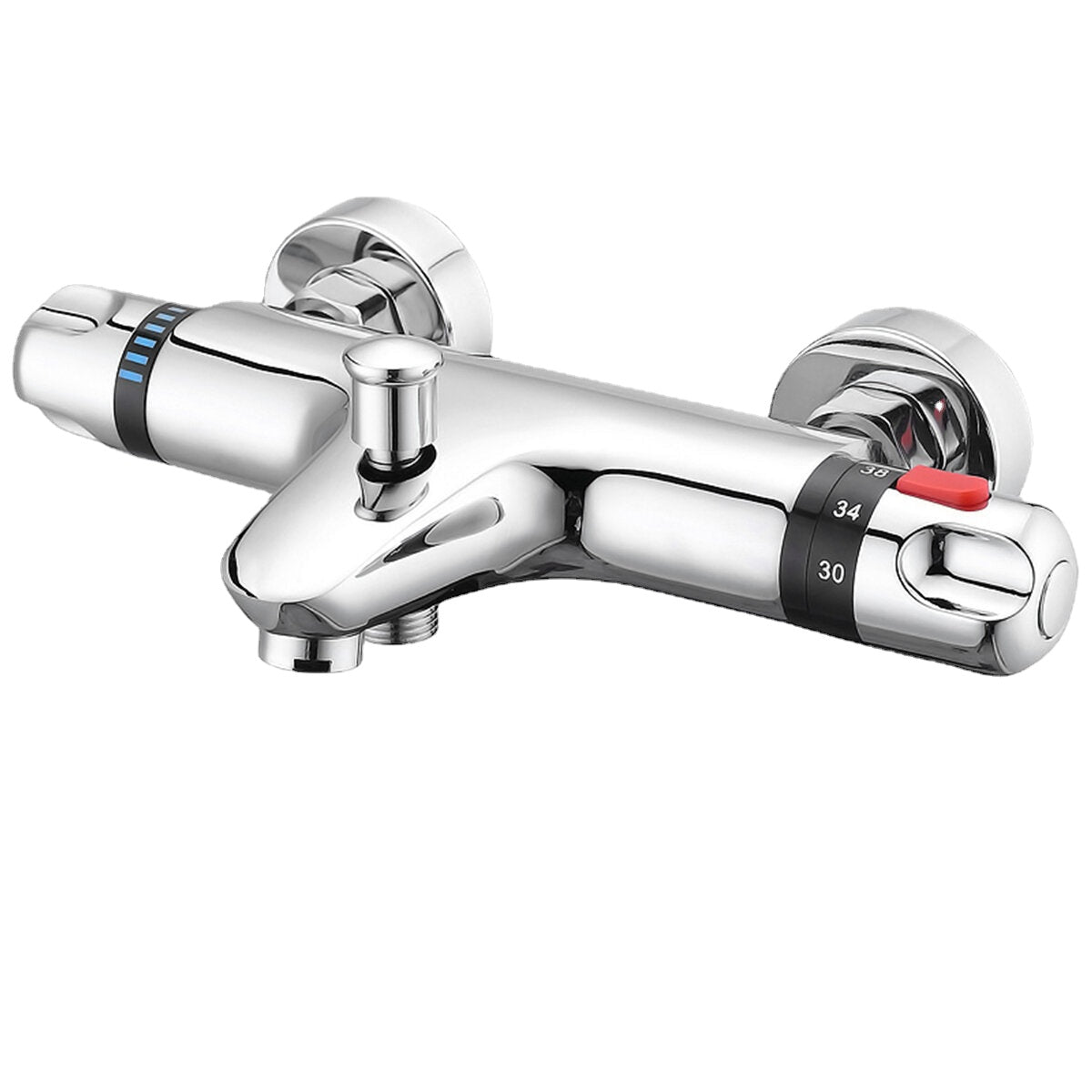 2 Handles Thermostatic Mixer Shower Control Valve Faucet Tap Wall Mounted
