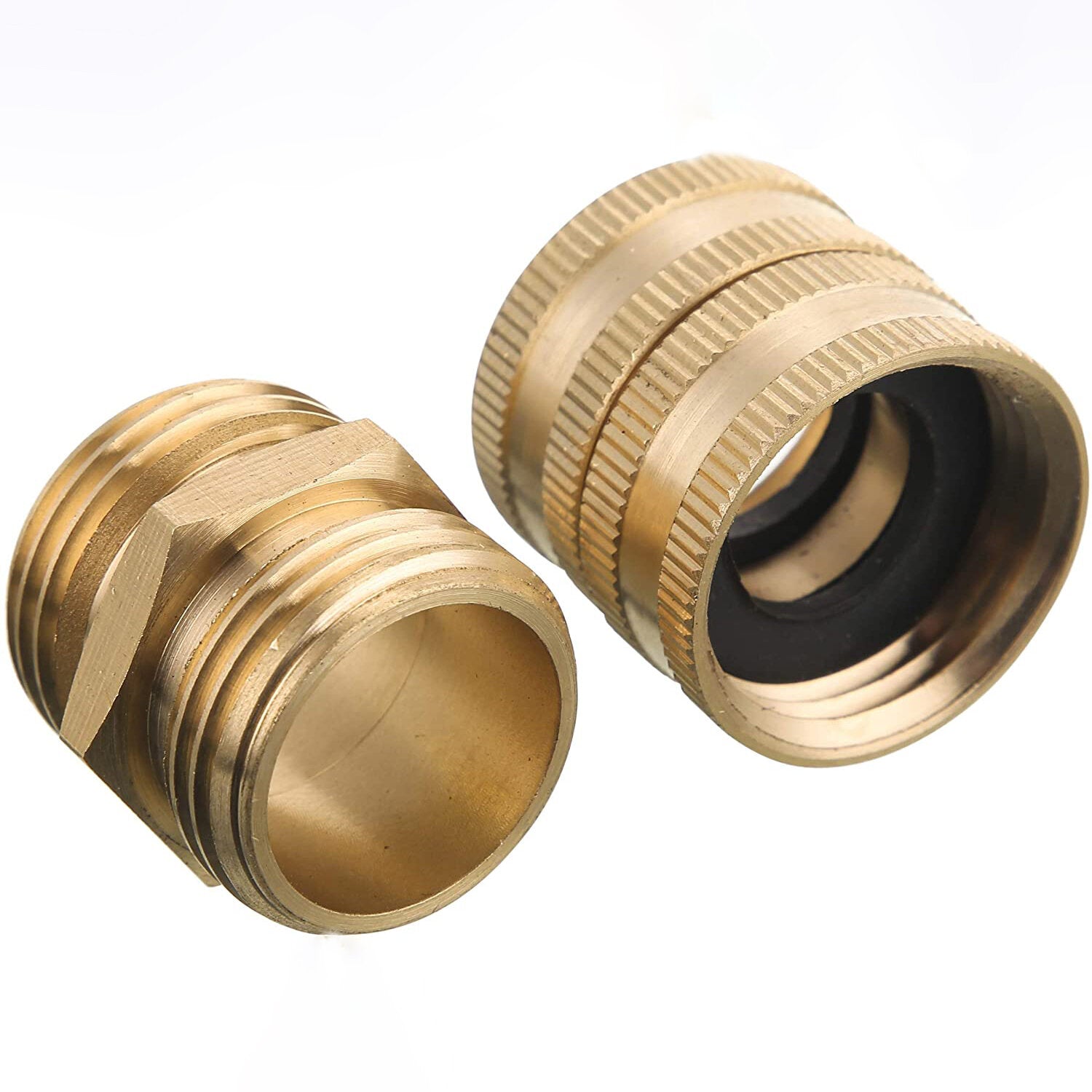 Garden Hose Two-way Adapter 3/4 Inch Brass Male Female Two-way Connector