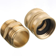 Garden Hose Two-way Adapter 3/4 Inch Brass Male Female Two-way Connector