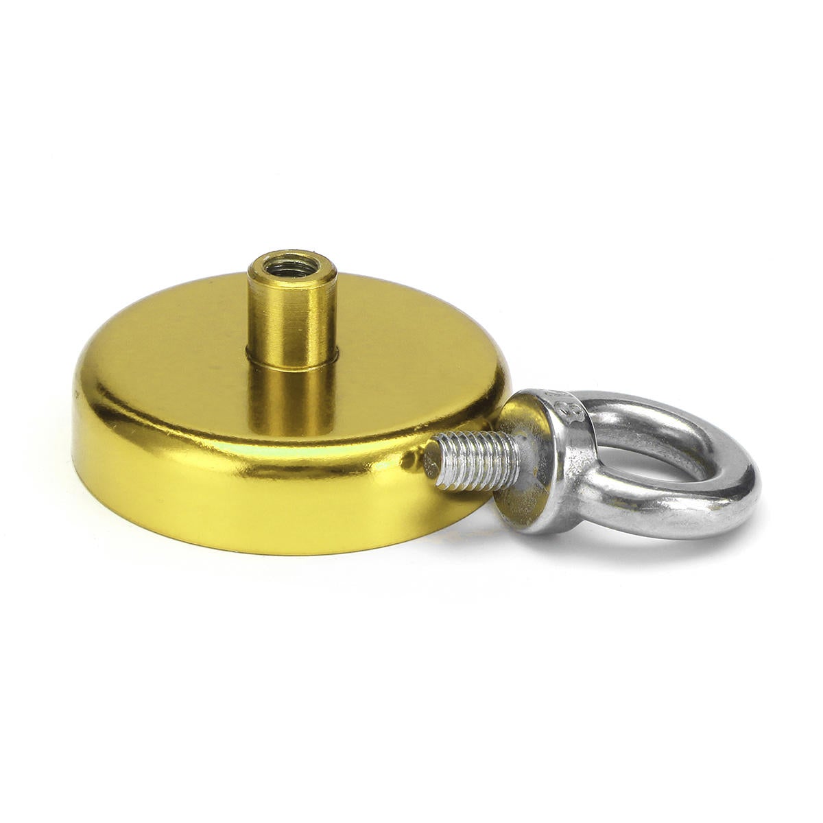 60mm 112kg Neodymium Recovery Magnet Metal Detector Circular Eyebolt Red/Yellow/Blue