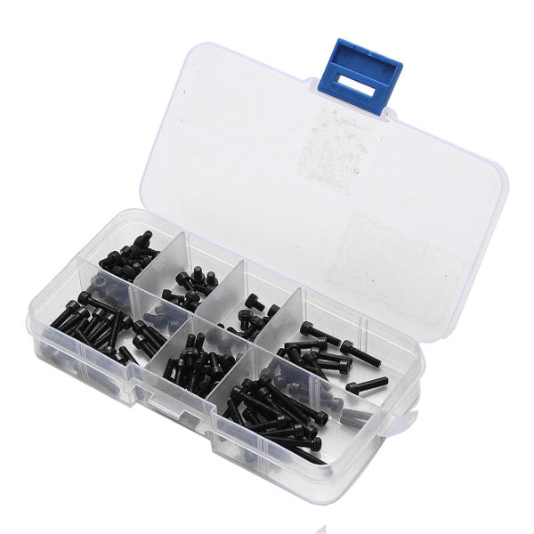 M3CH5 M3 Carbon Steel Allen Bolt 5-20mm Hex Socket Cap Screw Metric Assortment Kit 120pcs