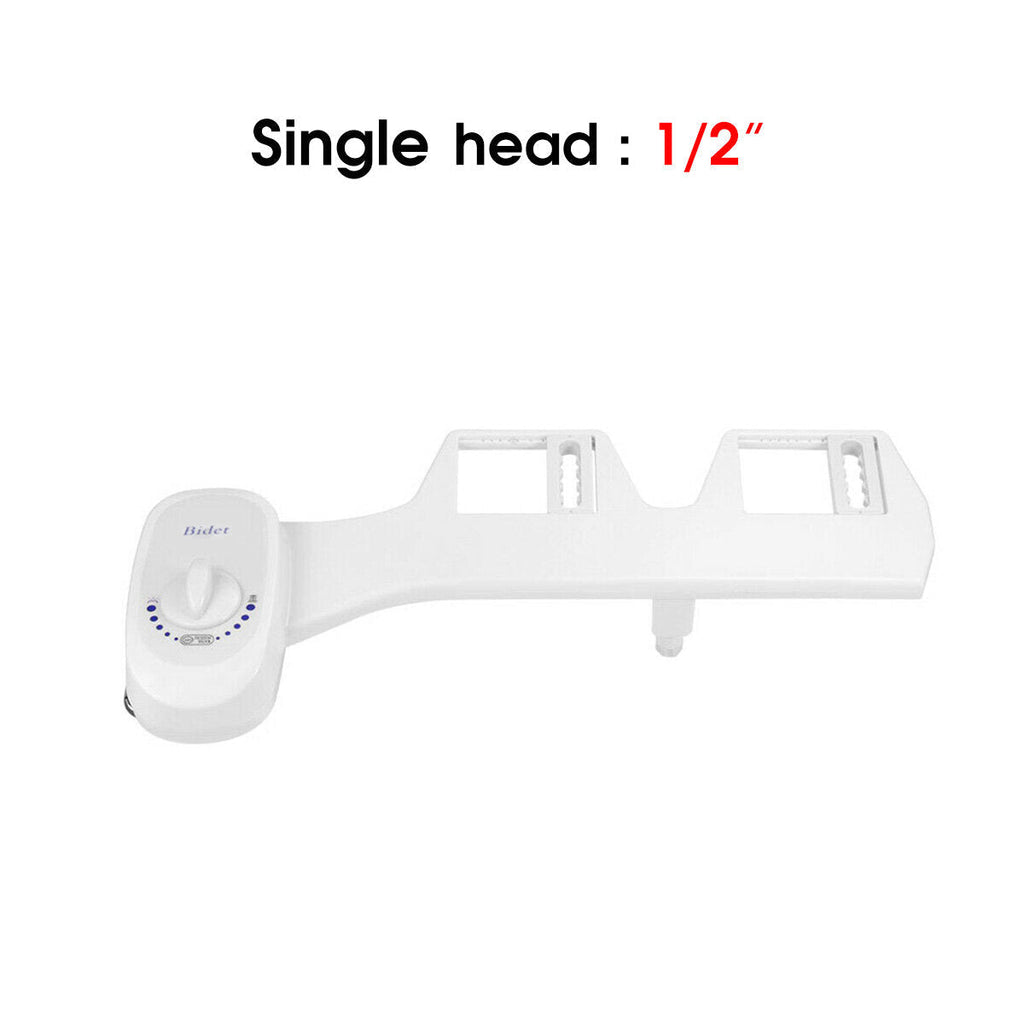 G1/2" 15/16" Toilet Seat Attachment Bathroom Water Spray Non-Electric Mechanical Portable Bidet Single/Double Head