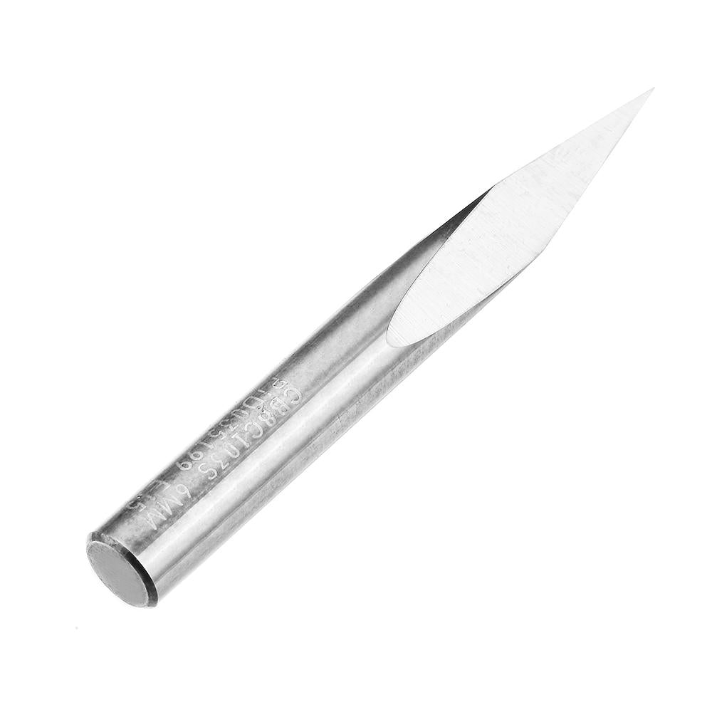 5pcs 6mm Shank 0.1mm Tip 20 Degree Tungsten Steel Engraving Bit CNC Tool