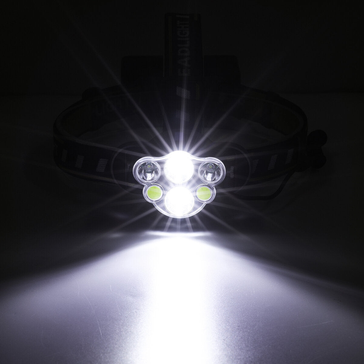 1200lm 6 LED Headlamp 8 Modes Waterproof USB Rechargeable Flashlight for Camping Fishing Cycling Electric Bike Electric Scooter