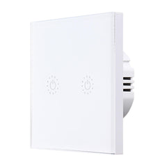 EU 433Mhz 2 Gang Smart WIFI Light Switch Interruptor Touch Wall Power Switch App Remote Control Intellegent Switch Work With Alexa Google Home
