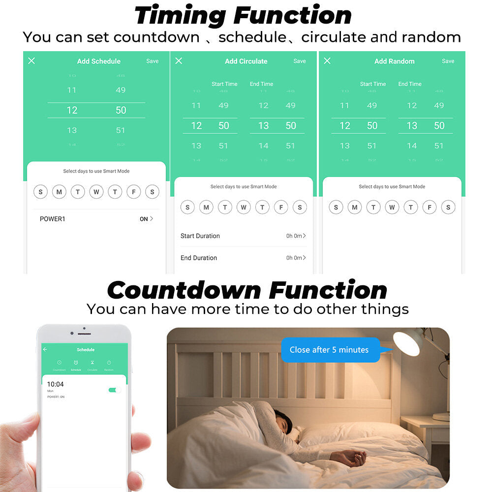 Switch 16A 220V Real Time Power Monitor Remote Control Timer Switch Works With Alexa Google Home EU Plug 3.0 Socket