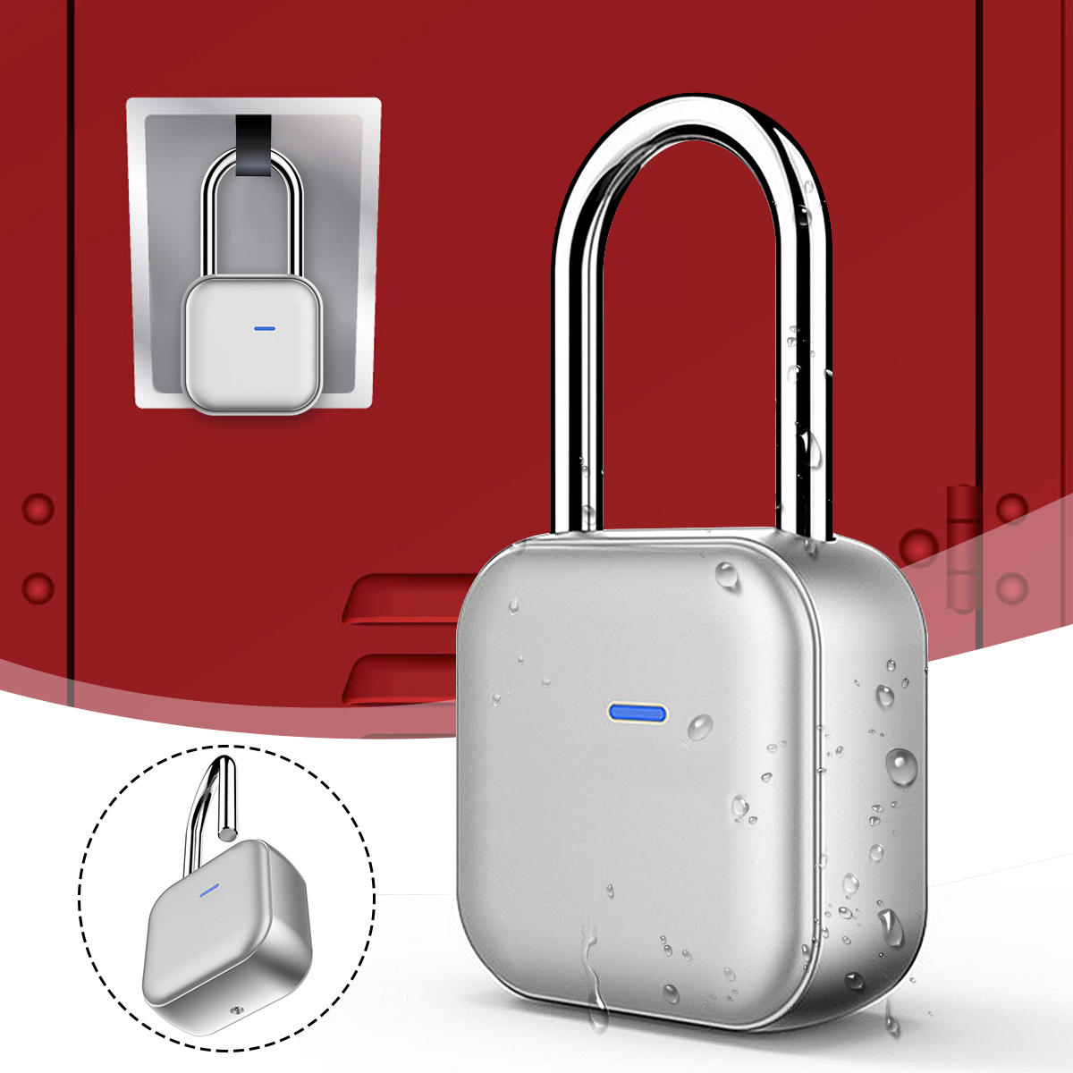 Mini Smart Bluetooth Padlock Security IOS Android APP Intelligent Cabinet Drawer Bicycle Lock