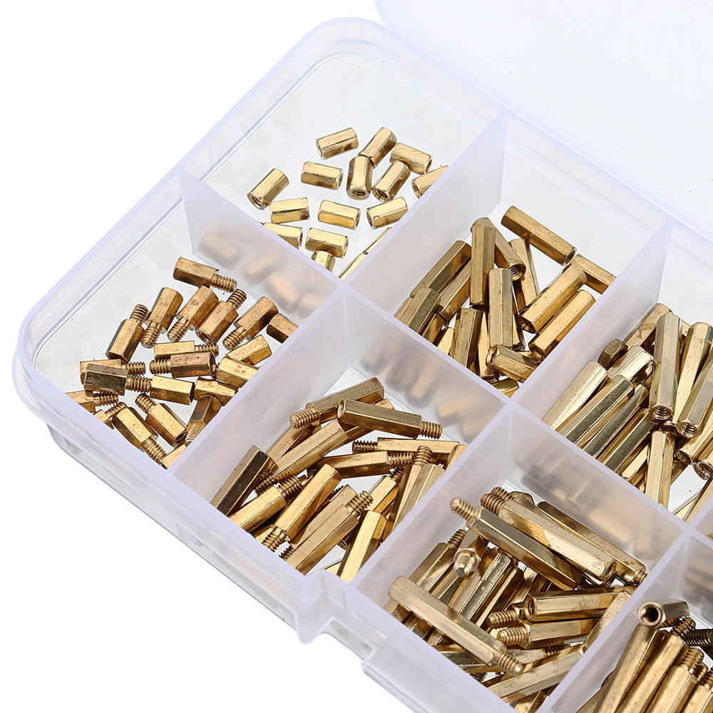 320Pcs M2 Male-Female Brass Hex Column Standoff Support Spacer Pillar for PCB Board