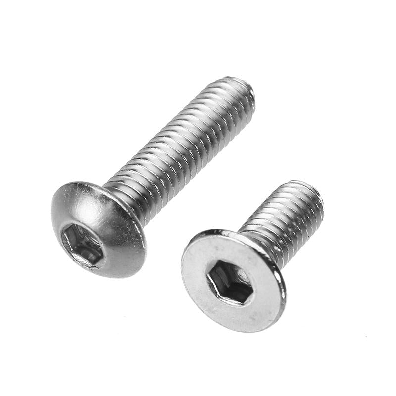 M3SH8 M3 Stainless Steel Hex Socket Button & Flat Head Screw Bolt Assortment Kit 720Pcs