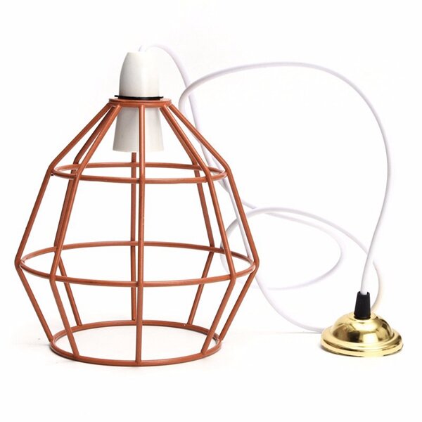 Vintage Industrial Style Metal Cage Wire Frame Ceiling Pendant Light Lamp Shades 110-240V