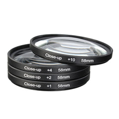 58mm Macro Close Up Filter Lens Kit +1 +2 +4 +10 for 58mm Camera Lens