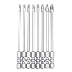 10Pcs 100mm Length Impact Phillips Screwdriver Bit High Torque Cross Screwdriver Bit S2 Strong Magnetic Screwdriver Bit