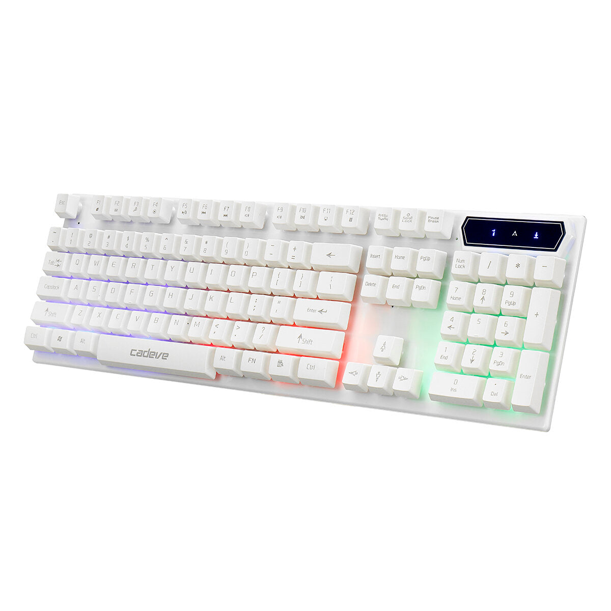 Wired Keyboard & Mouse Set 104 Keys USB Wired Light Transmitting Keyboard Ergonomic Mouse RGB Rainbow Backlit Gaming Keyboard Mouse Combo