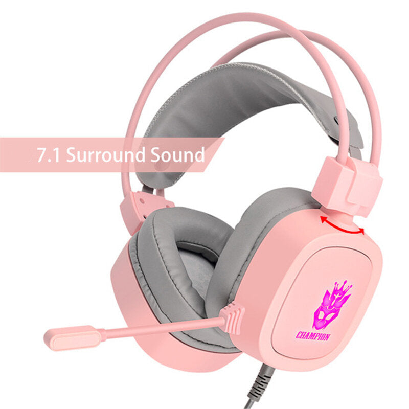 Gaming Headset 7.1 Virtual 3.5mm USB Wired Earphones RGB Light Game Headphones Noise Cancelling with Microphone