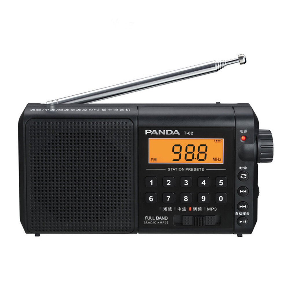 Radio FM AM SW Full Band Mini Portable Retro Semiconductor TF Card MP3 Speaker