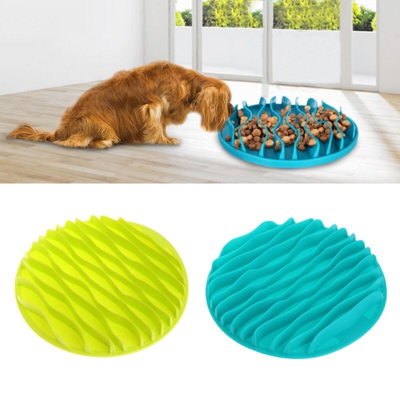 Pet Bowl Slow Eating Feeder Anti Gulp Healthy Anti Slip Dish Feeder No Choke Interactive Feeder Fun