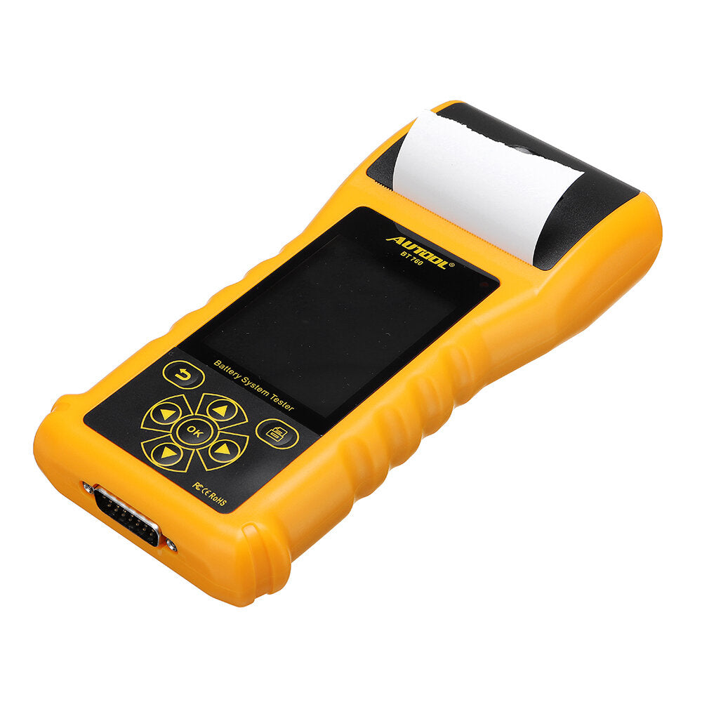 Car Battery Tester Capacity Internal Resistance Analyzer 12V Support One-click Data Printing For Auto Trucks