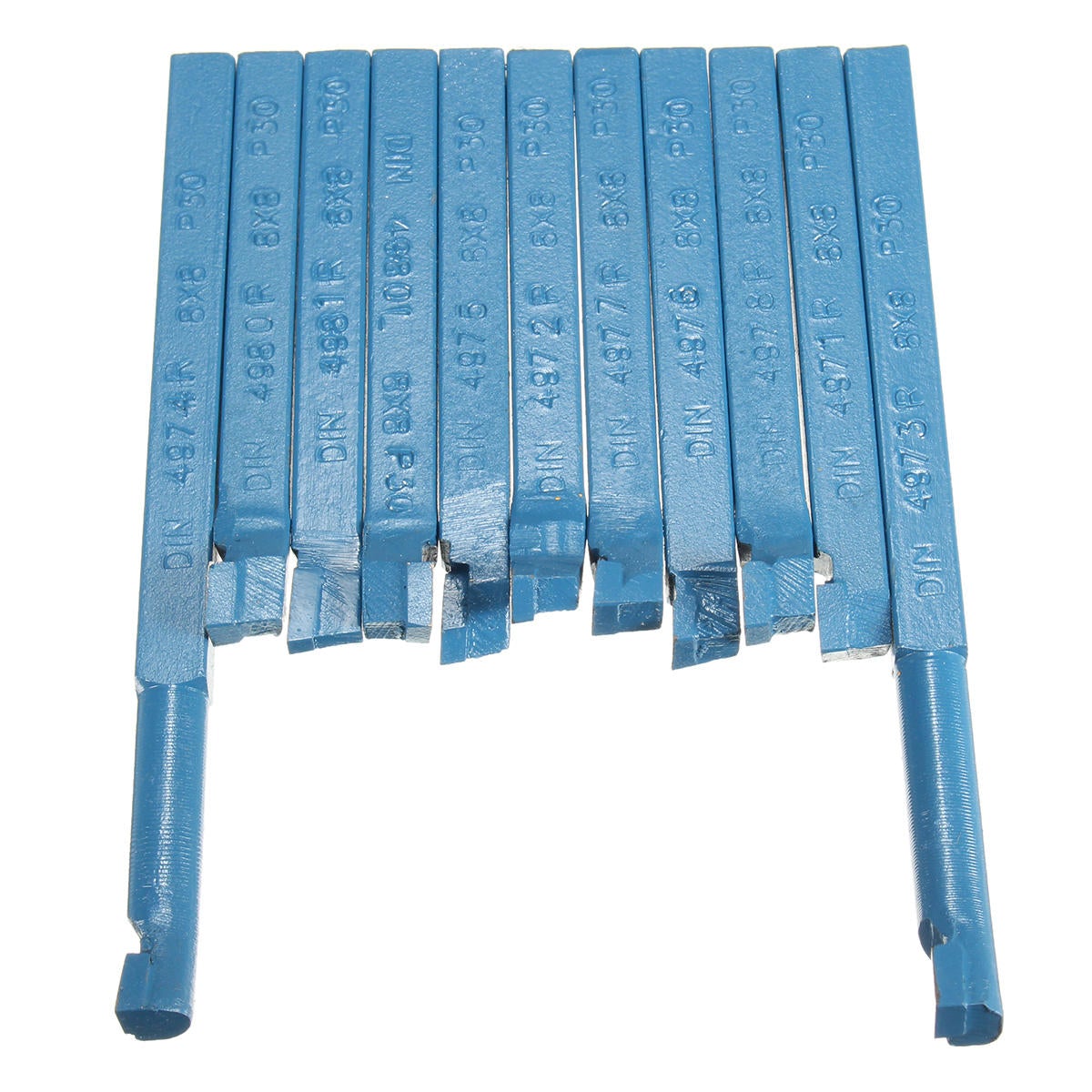 11pcs 8mm Carbide Tipped External Turning Tool Set Lathe Cutting Tool Set for Mini Lathe