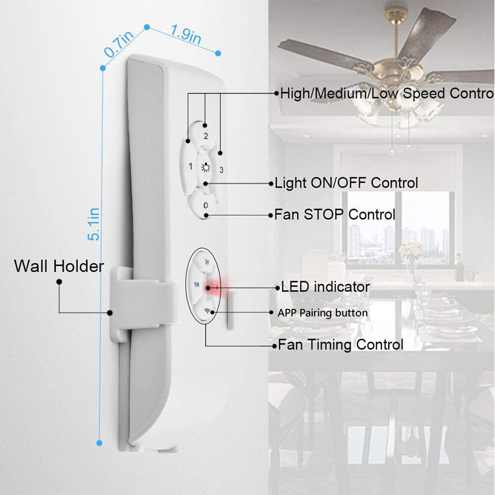 WiFi Fan Ceiling Light Driver Controller With Alexa Google Home 433MHz