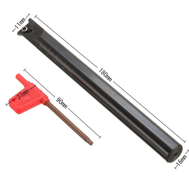 16x180mm Internal Lathe Threading Boring Turning Tool Holder with Wrench